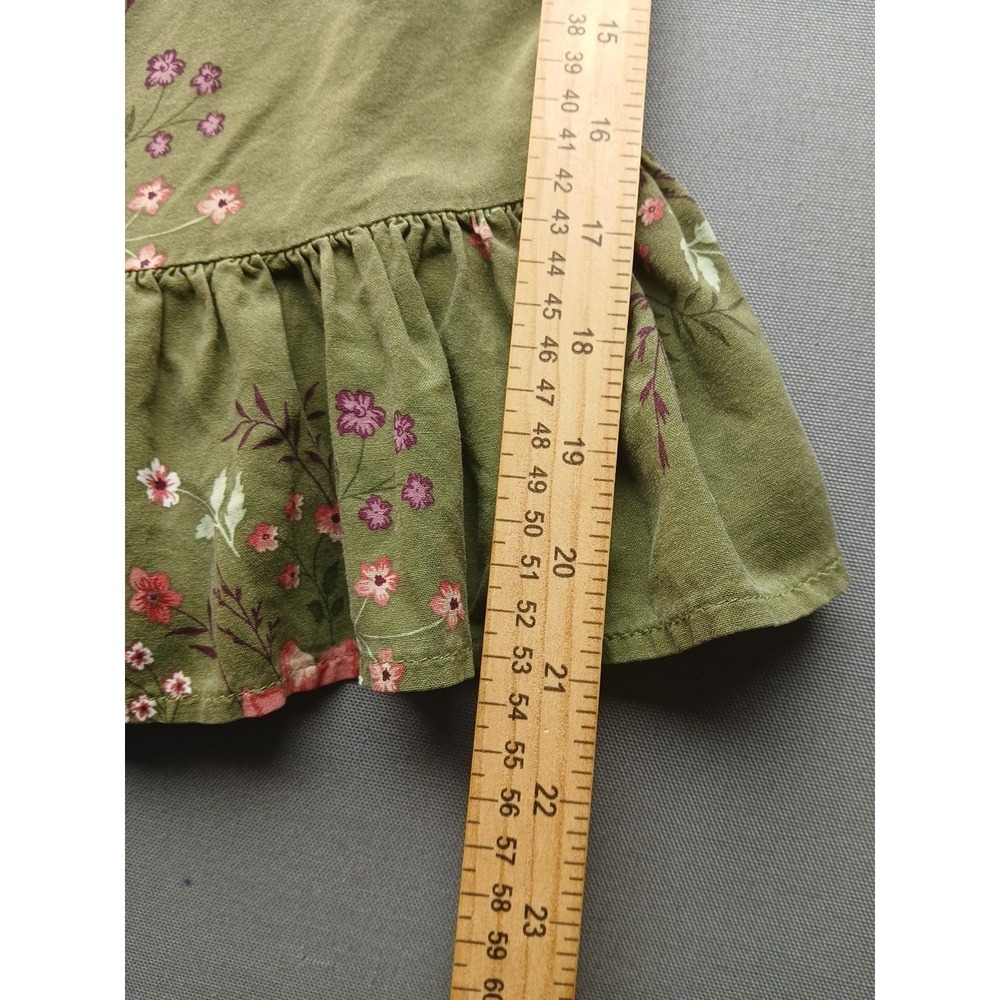 Ladies terra & sky 2x tunic top Boho Style 3/4 Sleeve Green Floral - Picture 13 of 16